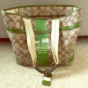 Coach Green Tote